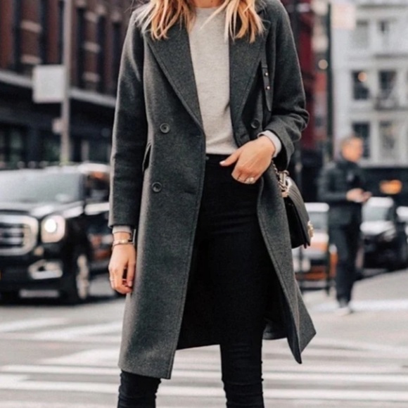 EVERLANE The Italian ReWool Overcoat Like New size 00 gray overcoat - Picture 2 of 14